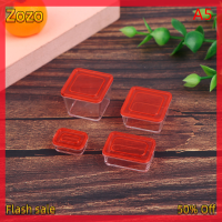 Zozo ✨Ready Stock✨ 4pcs 1/12 dollhouse MINI Fresh keeping Box กล่องอาหารกลางวันรุ่น KITCHEN Tableware