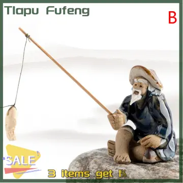 Shop Old Man Fishing Figurine with great discounts and prices