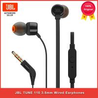 For Original JB L T110 3.5mm Wired Earphones Stereo Music Bass Control Sports Earbuds Earphone Deep Mic Headset With In-line