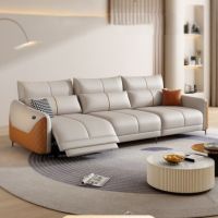 Oylif Electric leather sofa Living room waist protect Recliner sofa 266 x 102 x 96 cm KFN2262