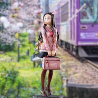 【CW】Demon Slayer Kamado Nezuko Anime Figure 27cm Kimetsu No Yaiba School Uniform Action Figures Figurine Collectible Model Toy Gift