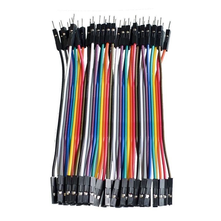 1lot =40pcs 10cm 2.54mm 1pin 1p-1p male to female jumper wire Dupont ...