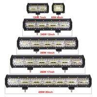 แท่ง LED ทางวิบาก4-20นิ้วแถบไฟ LED คอมโบ12V 24V/ไฟทำงานสำหรับรถจี๊ปรถบรรทุก Suv 4X4ไฟหน้าแถบไฟแอลอีดี Atv