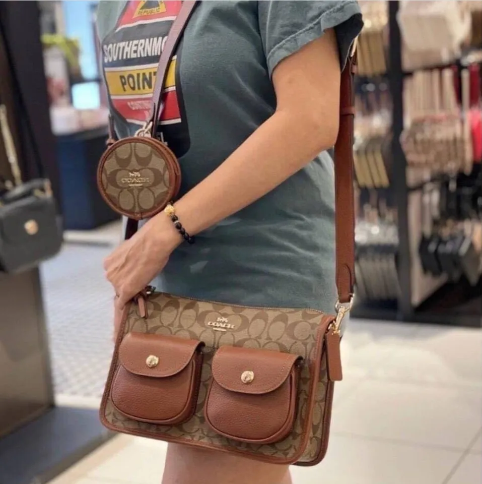 PENNIE CROSSBODY WITH COIN CASE IN SIGNATURE CANVAS (COACH C5675), Women's  Fashion, Bags & Wallets, Cross-body Bags on Carousell