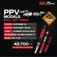 YSS PPV รุ่น Z-series Full set   โช้คหน้า พร้อมสปริง และ โช้คหลัง พร้อมสปริง สามารถปรับความนุ่มนวลได้ FOrtuner everest pajero mu-x และอื่นๆ