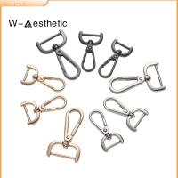 W-AESTHETIC โลหะ แหวนแยก ปลอกคอ Carabiner Snap หัตถกรรมเครื่องหนัง อุปกรณ์เสริมกระเป๋า สายรัดกระเป๋า กุ้งก้ามกราม หัวเข็มขัด ตะขอเกี่ยวที่ถอดออกได้