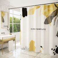 Magnetic Bathroom Shower Curtain Thickened Waterproof Anti-Mold Cloth Free Punch  Bathroom Curtain Shower Bath Partit