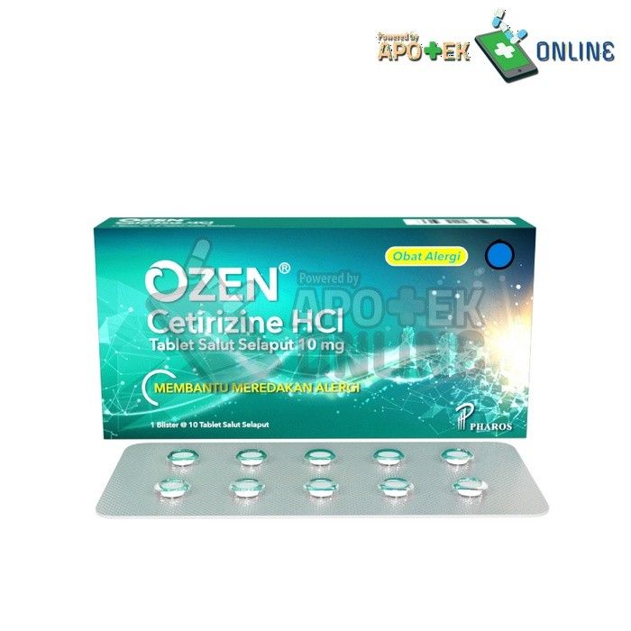 OZEN 10 MG BLISTER 10 TABLET/CETIRIZINE/ANTI HISTAMINE/ANTI ALERGI ...