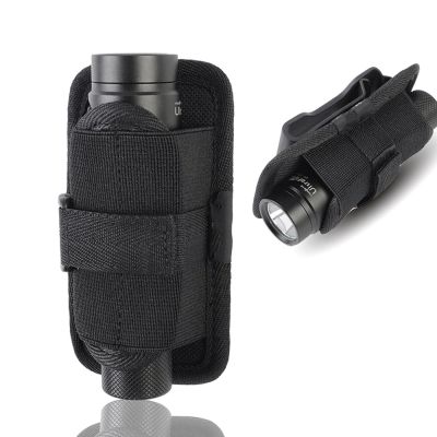 360° Rotation Tactical Flashlight Pouch Holster Outdoor Waist Belt Utility Pouch Case LED Flashlight Torch Holder Carrier