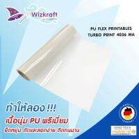 โพลีเฟล็กปริ้น 130องศา/5วิ หนา 100 ไมครอน PU FLEX PRINTABLES TURBO PRINT 4036 MA เฟล็กรีดติดเสื้อ