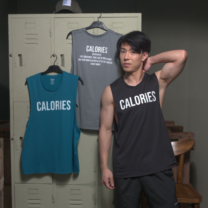 calories-cheatday-tank-เสื้อกล้ามออกกำลังกายผู้ชาย-cheat-day-activewear