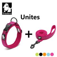 Truelove Easy On Pet Dog Collar And Leash Set Nylon Padded Adjustabele Reflective For Small Medium Large Dogs Training Walking Collars