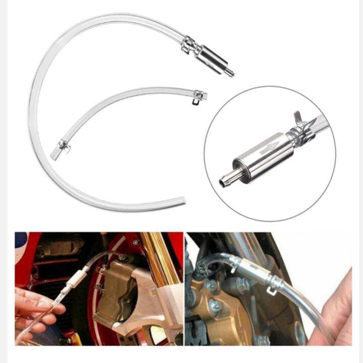 1Set Motorcycle Brake Bleed Bleeder Fluid Hose Hydraulic Brake Bleeder