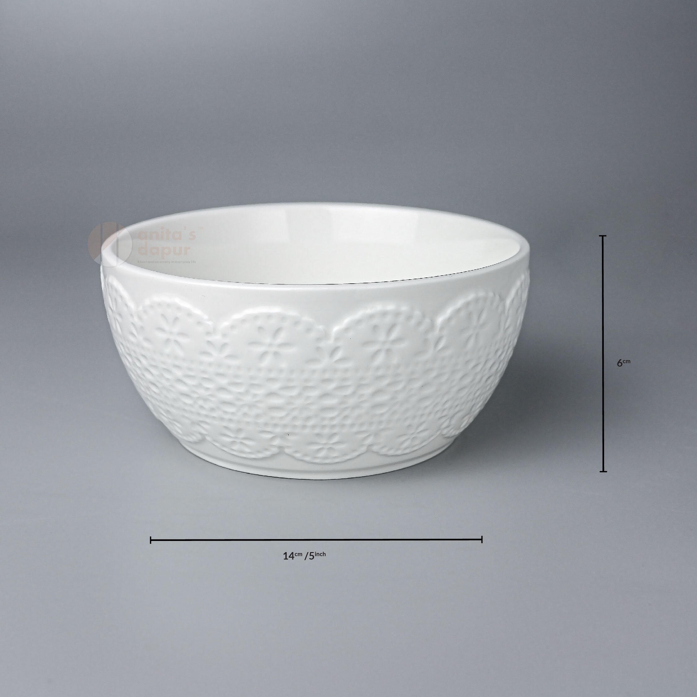 Ceramic Pinggan White Series/White Series Plate/Bottom (5.5inch, 6.5inch, 7.5inch, 8.5inch)