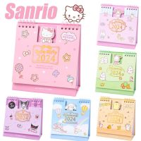 ✣◙ 2024 Sanrio Desk Calendar Office School Supplies Calendar Hello Kitty My Melody Kuromi Monthly Planner Desk Accessories Decor