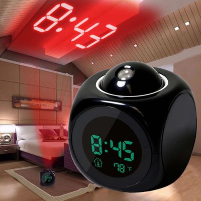 โค้ด GIFT30 ลด 30%นาฬิกาปลุกโปรเจคเตอร์ LED หน้าจอแสดงเวลาและอุณหูมิ