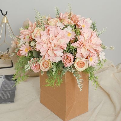 【CC】 Silk Artificial Bouquet Wedding  Decoration Wreath Supplies Photograph prop