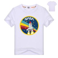 เสื้อยืดแขนสั้น พิมพ์ลาย NASA สำหรับเด็ก