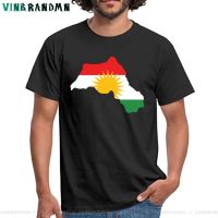 Kurdistan Flag Map Design T Shirt Short Sleeve Pure Cotton Men T-Shirts Kurdistan Flag Youth Tee Shirt Hombre Camiseta