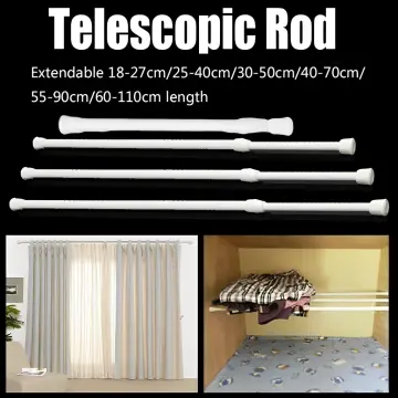 70-300cm Stainless Spring Extendable Telescopic Net Curtain Rod Pole Rail  Bath 160-300cm for sale online