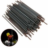 ✺▨﹍ 500/1000 Pieces Disposable Straight Tube Plastic Straws For Kitchenware Bar Party Event Supplies Straight Hard Cocktail Straws