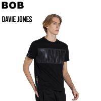 BoB-DAVIE JONES เสื้อยืดพิมพ์ลาย สีดำ Graphic Print T-Shirt in black WA0067BKSMLXL-3XL unisex #polo