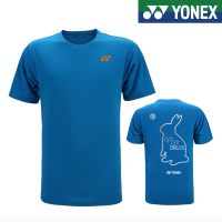 Yonex เสื้อกีฬาแขนสั้นแห้งเร็วเสื้อออกกำลังกายแขนสั้นสำหรับทั้งหญิงและชายเสื้อแบดมินตันใหม่เสื้อเทนนิสเจอร์ซีแข่งขัน2023