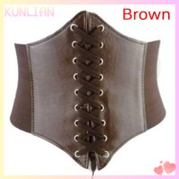 [KUNLIAN] Cincher 5สีเอวกว้างเข็มขัดลูกไม้ผู้หญิง underbust Womens Shape รัดตัว