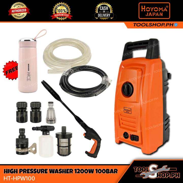 HOYOMA JAPAN High Pressure Washer 1200W 100Bar HTHPW100 with FREE Tumbler Lazada PH