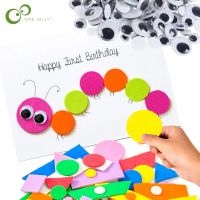 Children Foam Sticker Toys EVA Color Parent-child Interactive Puzzle Toy Handmade Stickers DIY Arts Crafts Moving Eyes TMZ