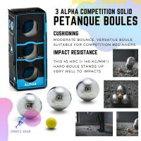 GEOLOGIC ลูกเปตองของแท้ ลูกเปตอง เปตอง รุ่น Alpha 2017 (3 ลูก) 3 Alpha Competition Solid Petanque Boules