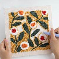 【CC】☑  Punch Needle Embroidery with Yarn Wool Tufting Rug Hooking Set