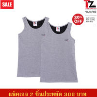 เสื้อกล้ามทอมทีซีค รุ่น TZ89S Contton 2 step (สีเทา/คอกลม)**แพ็คคู่คุ้ม**