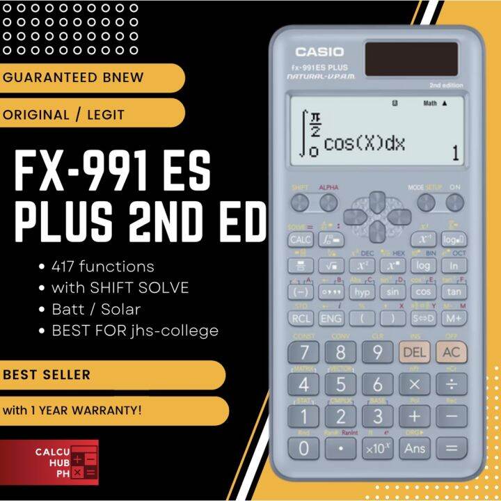 ♙CASIO FX991ES PLUS 2ND EDITION SCIENTIFIC CALCULATOR BLUE COLOR ...