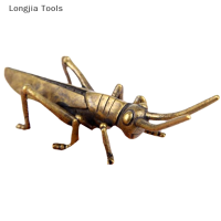 Longjia Tools ตั๊กแตนทองแดงเครื่องประดับขนาดเล็กวินเทจรูปปั้นตั๊กแตนรูปปั้นตกแต่งบ้านงานฝีมืออุปกรณ์ตกแต่งโต๊ะ