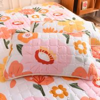 【CW】₪  2PC Thicken polyester Pillowcase Cover Bed Floral print Covers 48x74cm decoration