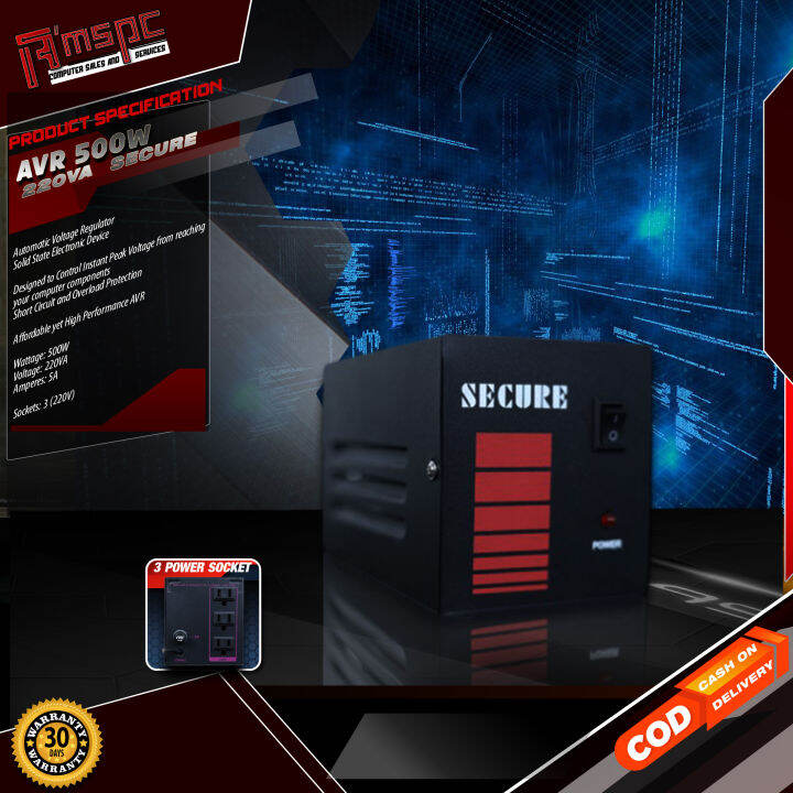 SECURE AVR, SURGE PROTECTOR, AVR FOR COMPUTER,AMS TRADING Lazada PH
