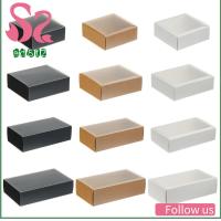 AD8T2 10pc ข้อมูลจำเพาะหลายรายการ ตู้โชว์ลิ้นชัก มีหน้าต่าง PVC ใส สำหรับบรรจุเค้กคุกกี้ขนม กระดาษคราฟท์ กล่องของขวัญ กล่องบรรจุภัณฑ์