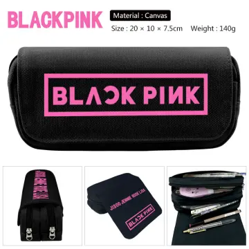 Pencil Case Black Pencil Pouch Large Capacity Bag Canvas Pen Case