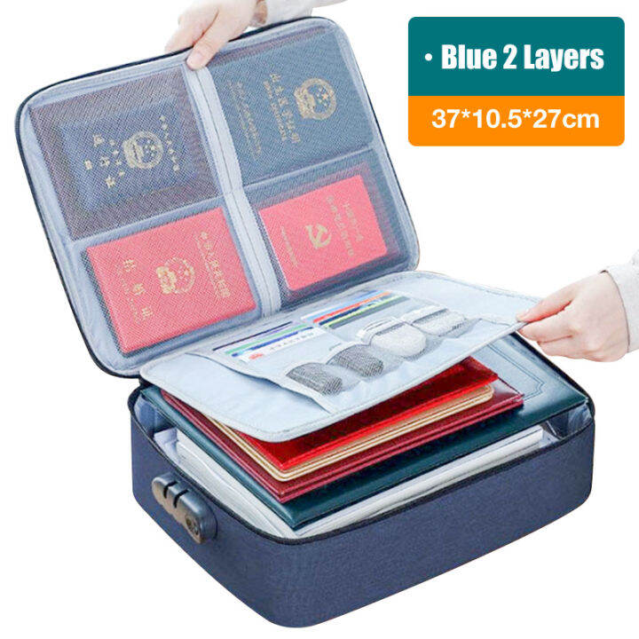 Document Storage Travel Bag Organizer Large Capacity Boxes Certificate