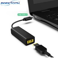 【LZ】❇▽  Carregador de energia macho dc usb tipo c conversor conector adaptador para lenovo dell hp asus notebook adaptador 20v 3.25a plugue quadrado fêmea