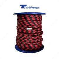 เชือกโรยตัว เชือกกู้ภัย เชือกปีนเขา Patron Static rope Red/Black12 mm. 100 m.Teufelberger MADE IN AUSTRIA