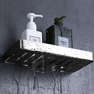 304 Stainless Steel Bathroom Shelf Wall Mounted Shower Soap Holder Shapoo Storage Organizer Rack Kitchen Bathroom Accessories