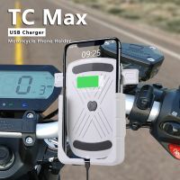 ผู้ที่ถือทั้งโทรศัพท์และจับจักรยานยนต์ TC Max TSx เครื่องชาร์จ USB สำหรับที่วางโทรศัพท์ Super Soco CPx CUmini CUx VS1 TC 50 Wanderer 50ฝาครอบอุปกรณ์เสริม