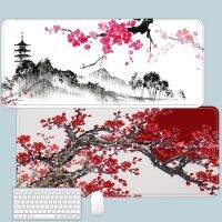 Chinese Style Plum Blossom Gaming Accessoroes Ink Painting Mouse Pad Carpet Gamer Large Mechanical Keyboard Mousepads Desk Mat