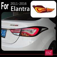 AKD โมเดลรถยนต์สำหรับ Hyundai Elantra ไฟท้าย2011-2016นำหลอดไฟ LED ท้ายไฟท้ายสัญญาณดีอาร์แอลเบรคย้อนกลับอุปกรณ์เสริมรถยนต์