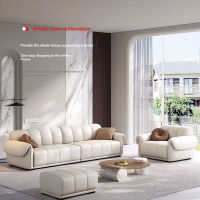 GAZZSI Italian Minimalist Piano Key Leather Sofa Living Room Four-Seat First-Floor Cowhide Light Luxury In-Line Leather Sofa