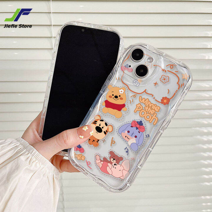 เคสโทรศัพท์มือถือซีรีส์หมีและหมูน่ารักของ-jiefie-สำหรับ-oppo-reno-4-reno-4-pro-reno-5-reno-6-reno-7-reno-8t-a1-pro-reno-5f-a94-a93-reno-4f-ออกแบบคลื่นเคสป้องกันการกระแทกพิเศษ