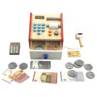 ◕▪❀ Cash Register Playset Kids Play Cash Register with Scanner Credit Card Reader and Money for Preschool Learning Toy