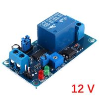 รีเลย์โมดูลไทม์รีเลย์5V/12V สวิตช์ควบคุมรีเลย์ตั้งเวลาโพเทนชิโอมิเตอร์แบบปรับได้ชุดสัญญาณไฟ Led